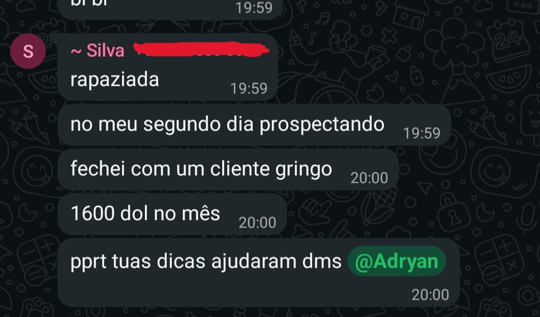 Prova de aluno do The Hype Studio faturando US$1.600 por mês
